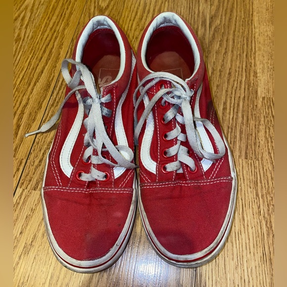 Vans Old Skool Shoes red size 7.5 - Picture 2 of 3